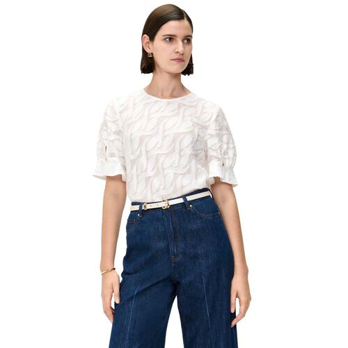 Veronika Maine European Burnout Blouson Sleeve Top